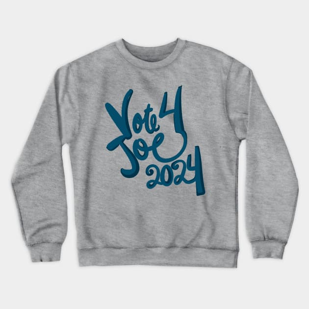 Vote Blue 4 Joe Biden 2024 Crewneck Sweatshirt by bubbsnugg